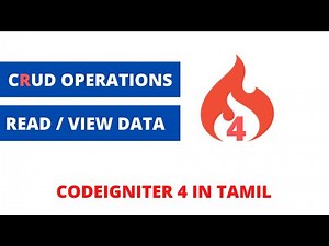 Code igniter View/ Read values from Database. CRUD Operations in Code igniter Part 1