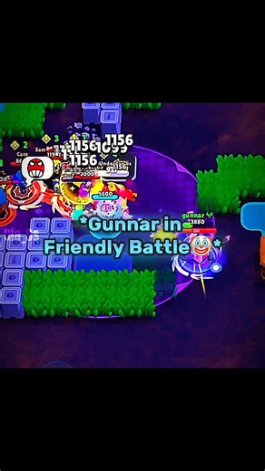 Gunnar Friendly Vs Real Battle 💀🔥 #brawlstars #king #of #friendly #battle #edit #fypシ゚viral