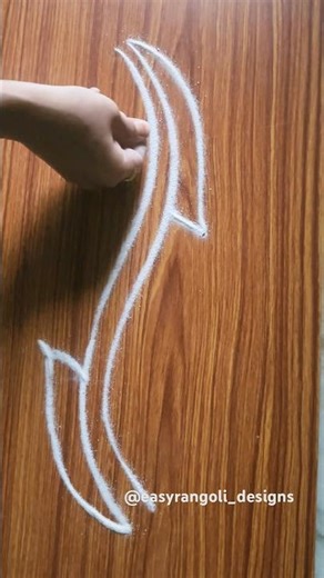 simple and easy side border rangoli designs #shortsfeed #rangoli #trending #muggulu #kolam