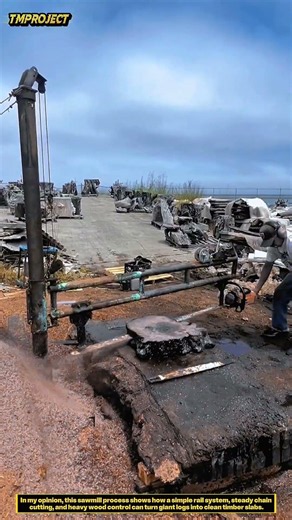 DIY Sawmill Cutting Process : How Giant Logs Become Timber Slabs