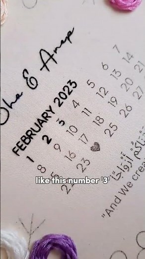 How to embroider numbers (or letters) #embroidery #shorts