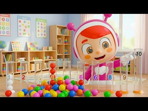 Learn Numbers & Colors with Sadada Counting Balls from 1 to 10 Fun Educational Cartoon 🌈🔢