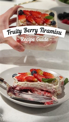 Fruity Berry Tiramisu Recipe as taught in Class 🍓🫐 #recipe