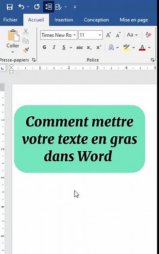 🔵Comment Mettre du Texte en Gras sur Word #microsoftword #informatique