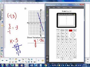 Direct Variation Graph and Ordered Pairs