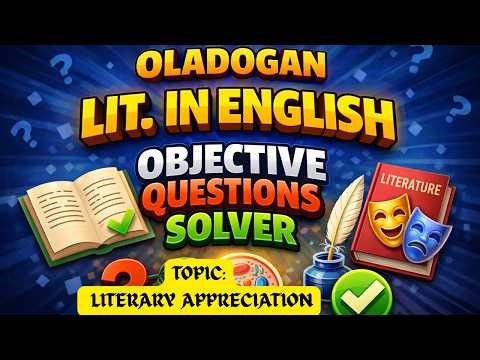 Literary Appreciation in Literature in English MCQs | Objective Questions and Answers Explained
