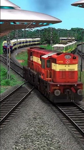 train simulator _wag9 loco hit the WDM3D Locomotive_bumpy railroad_train game#traingame#games #viral