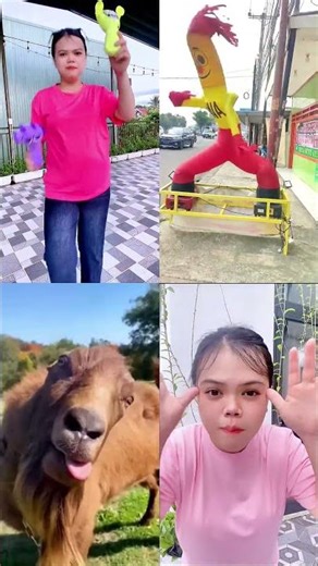 Dancing Inflatable Mascot & Funny Finger Toy Challenge 🎈🖐️🐐