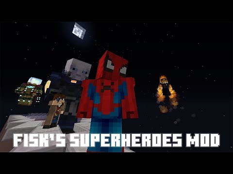 Fisk's Superheroes Mod! Spider-Man, Abilities, Machines, and Unlocking Suits│Minecraft Mod Showcase