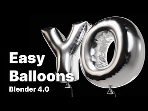 How To Create 3D Ballons with Text in Blender 4.0 | Tutorial