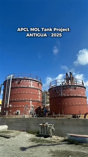 11Industry on Instagram: "🚧 150 m³ HFO Day Tank & 100 m³ Buffer Tank Fabrication and Installation 📍 APCL MOL Tank Project | ANTIGUA – 2025 Our teams have successfully completed the fabrication, installation, painting, piping, and insulation works within the project scope. Thanks to the seamless coordination of our site crew, the commissioning phase was also finalized in full compliance with all process and safety standards. ⚙️ A big thank you to everyone who contributed to this achievement! 👏
