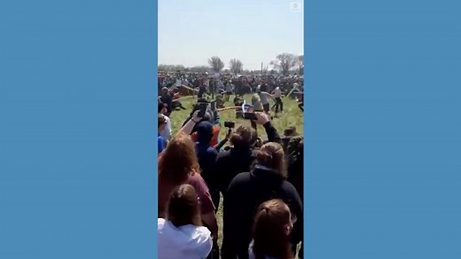 Hundreds named ‘Josh’ battle with pool noodles