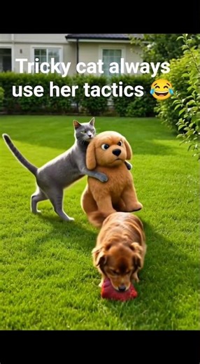 #Tricky cat always use unexpected tactics 😂😂😂