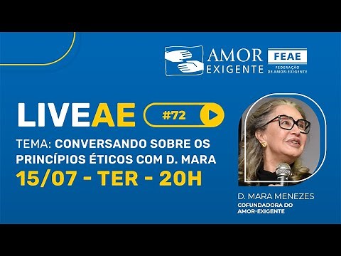 Live AE #72 - Conversando sobre os Princípios Éticos do Amor-Exigente