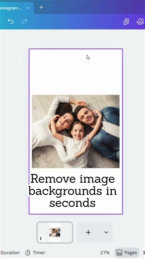 Remove Image Backgrounds in Canva in Seconds! #canva