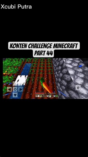 KONTEN CHALLENGE GAME MINECRAFT PART 44 | MISI FARM WORTEL YANG KE 44/100 #shorts #minecraft