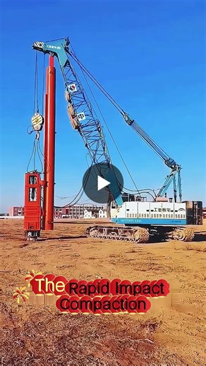 The Rapid Impact Compaction (RIC) system is installed on a crawler-mounted dynamic compactor to perform foundation compaction operations. | Taian Hengda Machinery CO.,LTD