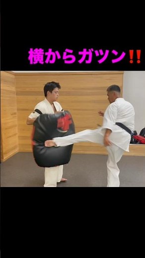 極真会‼️簡単下段回し蹴り #kyokushin #空手 #ミット打ち #karate #ミット #格闘技 #極真空手