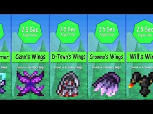 Terraria 1.4 Best Wings | Flight Time Comparison