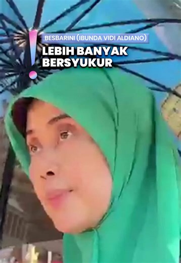 Ibunda Vidi memang sedih tapi lebih banyak bersyukur atas semua yang terjadi. #vidialdiano #sheiladara