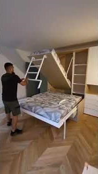 Démonstration lit mural triple avec canapé