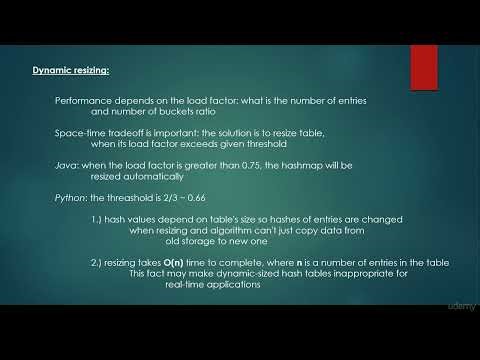 Hashtables introduction load factor & dynamic resizing