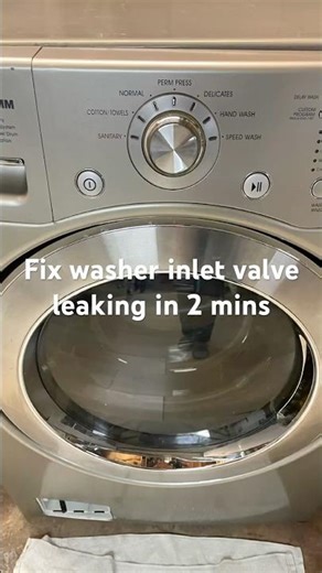 Easy to fix washer inlet valve leak