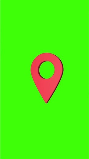 4K Green Screen Location Pin Icon Animation | Map Marker Overlay for Video Editing