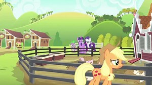 28K views · 1.5K reactions | I reckon there’s a way my friends can help me simplify some of my chores!! — Applejack Nopony works harder than Applejack. And she gets so much done by eliminating all the extra steps from her chores and taking the shortest route to completing her task. Or does she?? Find out in the newest episode of My Little Pony: Friendship Is Magic this Saturday on Discovery Family Channel at 11:30 AM EST!! | My Little Pony | Facebook