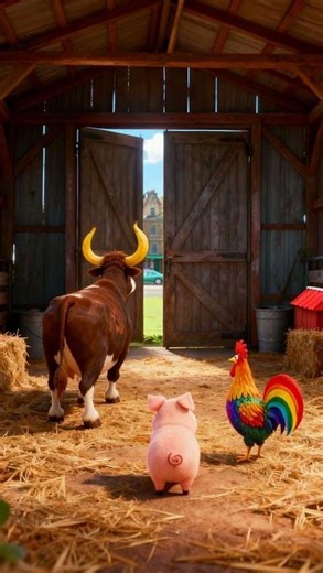 Farm Animals Discover the Big City! 🐄🐷🐓 | Barn Door Opens to Urban Life 農場動物發現大城市！🐄🐷🐓 | 谷倉門打開通往都市生活