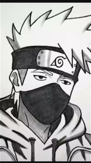 anime pencil drawing handmade Naruto character
