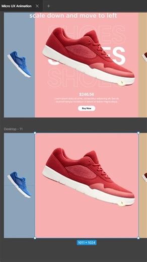 Micro UX Animation for a Shoes Hero Section 👟✨ | Figma Animation