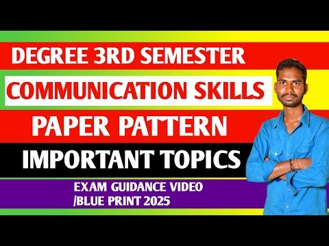 DEGREE 3RD SEMESTER COMMUNICATION SKILLS PAPER GUIDANCE VIDEO IMPORTANT TOPICS