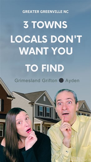 🚗 Everyone talks about Greenville — but locals know the secret’s just outside the city limits. Just minutes from Uptown, towns like Grimesland, Grifton, and Ayden are adding beautiful new-construction communities with more space, less traffic, and real value. Think bigger lots, quiet streets, and homes priced well below what you’d find inside Greenville. Perfect for anyone relocating or ready for their first home. 🏡 Want my Surrounding Greenville New Construction Guide with new subdivisions li