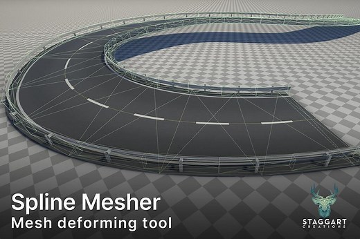 Spline Mesher - Mesh Deforming - Fences, pipes, path, roads and more!