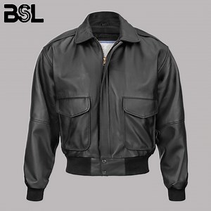 Men's Vintage Bomber Style Black Genuine Leather N143 Flight Jacket - Etsy