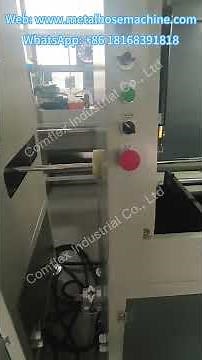 Spiral hose forming machine with cutting device