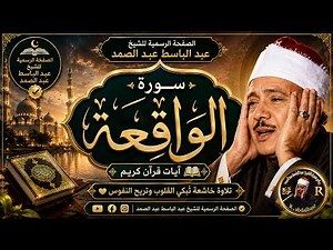 سورة الواقعة (استمع واقرأ) الشيخ عبد الباسط عبد الصمد | تلاوة خاشعة | Surah Al-Waqi'ah
