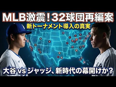 【MLB】32球団拡張と地区再編の全貌：マンフレッドが描く「東西リーグ化」と新トーナメント構想【MLB】丨メジャーリーグ