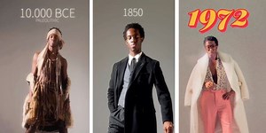 Man's 'high fashion time travel' video takes us through 12,000 years of insanely cool outfits