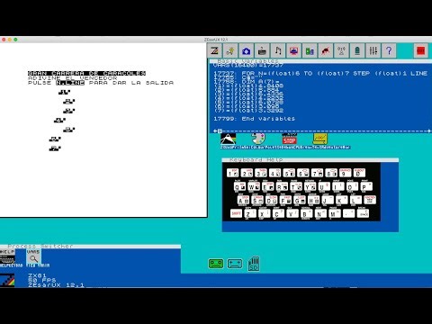 ZEsarUX emulator - Carrera caracoles ZX81 - Snails Race ZX81