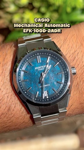 Casio’s First Mechanical Automatic? 🤯 | Casio EFK-100D-2ADR Blue Dial Automatic #Shorts
