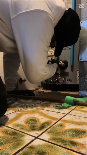 Replacing a burner assembly on a hot water tank #hvac #hotwater #fyp