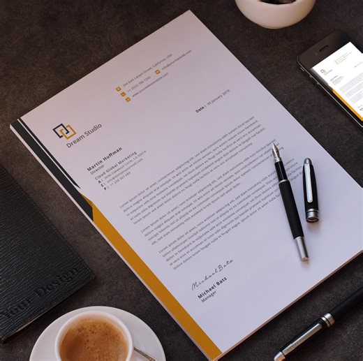 Editable Business Letterhead Template: Modern Stationery Design (canva, Word, AI, PSD) Digital Download - Etsy