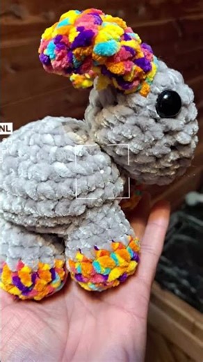 Crochet Velvet Rainbow Goat