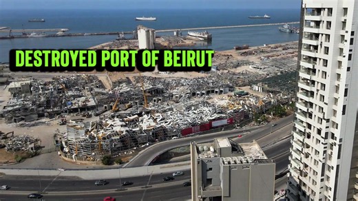 Aerial footage shows the distressing aftermath of the shocking explosion in Beirut port