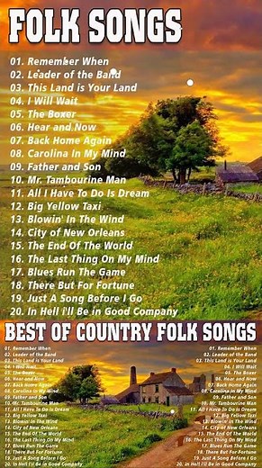 Best Of Country Folk Songs 🌹 90s & 00s Folk Music Hits Playlist 🌹 Classic Folk Songs