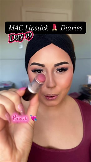 Exploring MAC's Brave Lipstick on Day 19