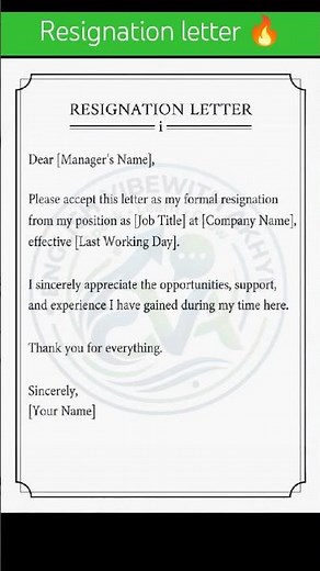 How to write a resignation letter in english #learnenglish #study #educational #motivation