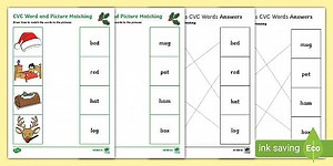 Christmas CVC Matching Activity